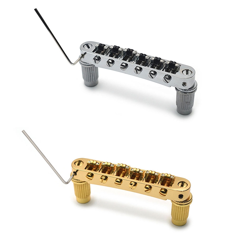 【Latest model】Tune-O- Roller Saddle Guitar Bridge LP-Style Tuning Wheel and Locking for LP 6 String Guitars Electric Guitar ราคา 600 บาท*ส่งฟรี