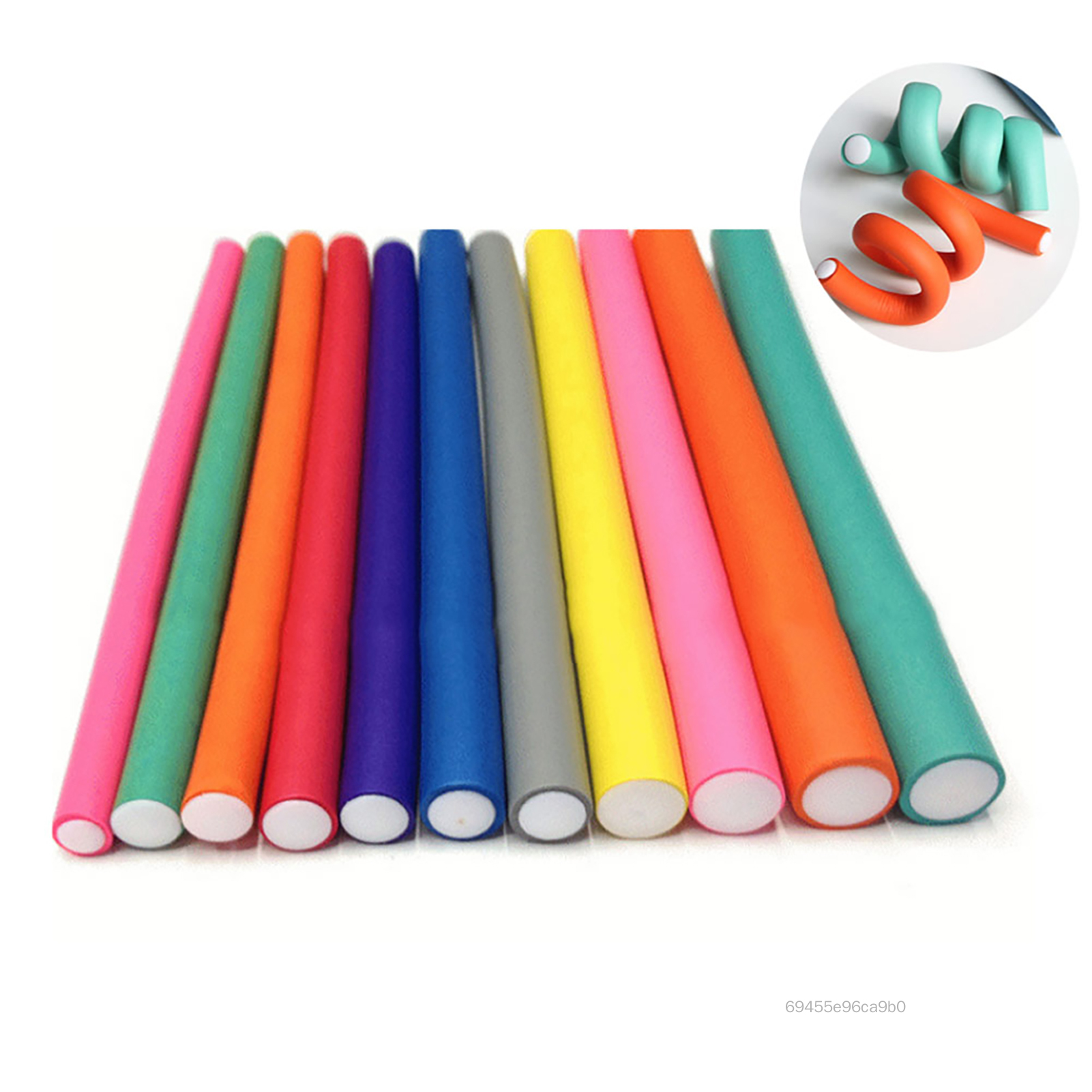 10 Cái/Bộ Dụng Cụ Uốn Tóc Mềm Uốn Tóc Uốn Cong Uốn Tóc DIY Dụng Cụ Uốn Tóc Ma Thuật Dụng Cụ Uốn Tóc Tạo Kiểu Uốn Tóc Xốp DHTY-VN - 5