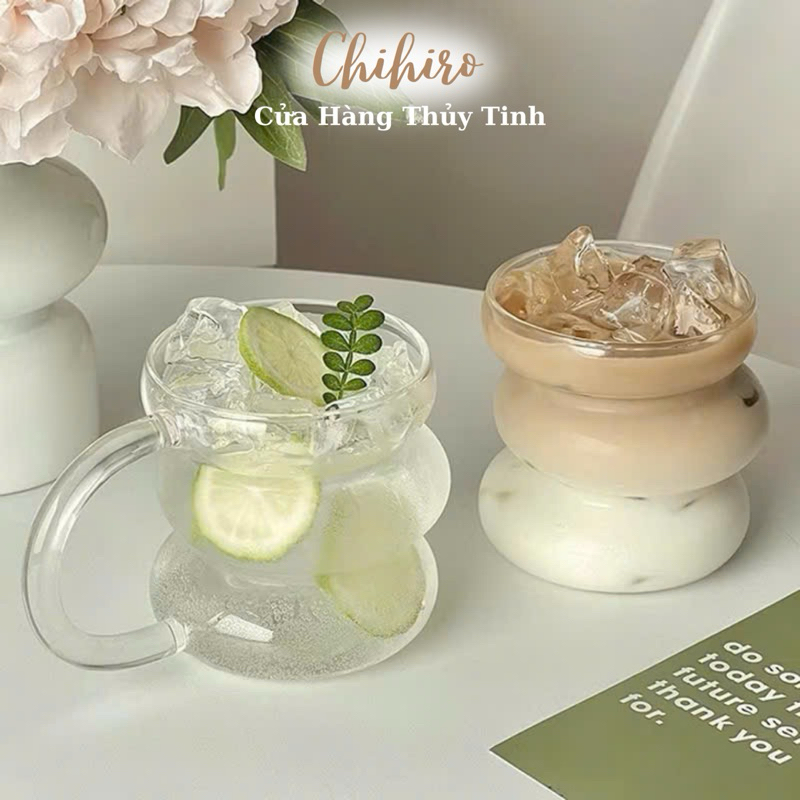 Cốc Thủy Tinh Sâu Bướm 430ml Cốc Nước Uống Nước Thủy Tinh Cốc Ảnh Đạo Cụ Trang Trí Nhà Cửa -Chihirostore.decor