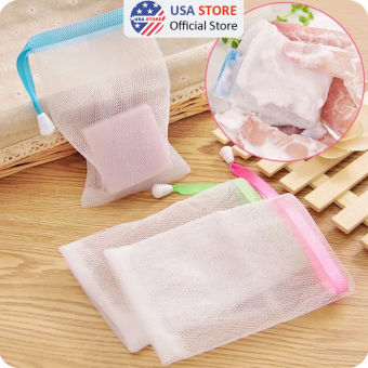 Túi Lưới Tạo Bọt Xà Phòng - Bao Lưới Đựng Xà Bông Tiện Lợi - 2 Lớp Có Dây Rút