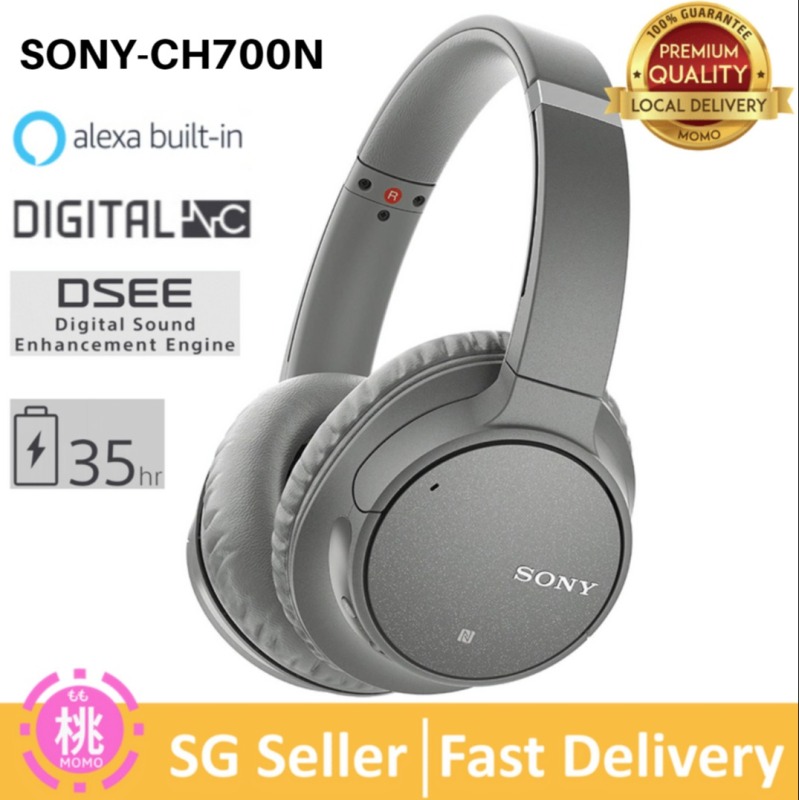 Sony WH-CH700N / CH700N Wireless Bluetooth Noise Canceling Over the Ear Headphones with Alexa Voice Control – CH700 ( Brand New ) Singapore