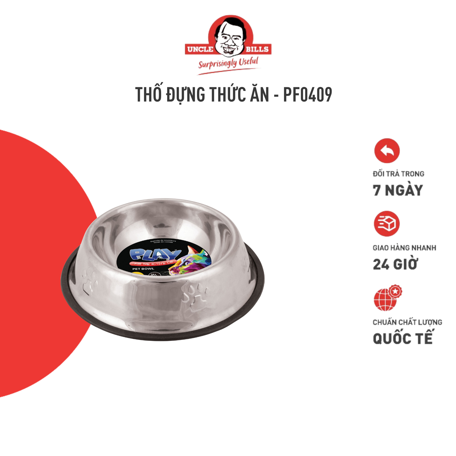 Thố đựng thức ăn cho chó 21.5cm ubl pf0409