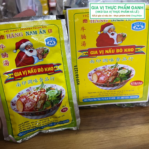 Bột bò kho Nam Ấn (Lốc 20 gói 25gr)