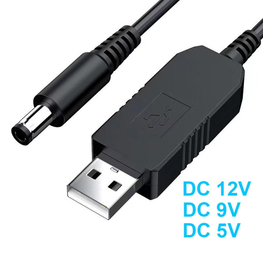 Yyuu 3 cái cho quạt Modem Bộ định tuyến Wifi USB loa để Đầu cắm DC DC 5V đến 12V / 9V Step-Up Dây cáp USB tăng dòng chuyển đổi