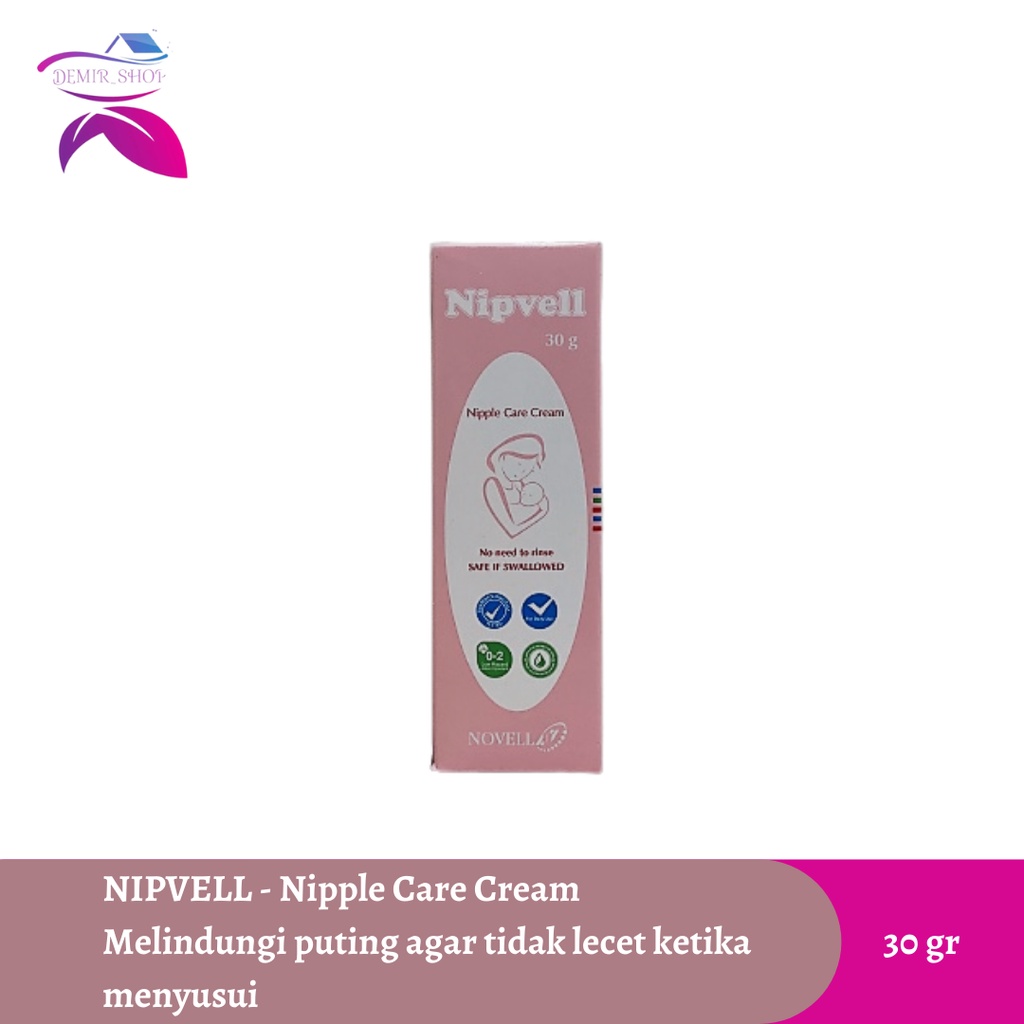 Nipvell Cream 30 gr Nipple Cream / Krim Untuk Puting Lecet