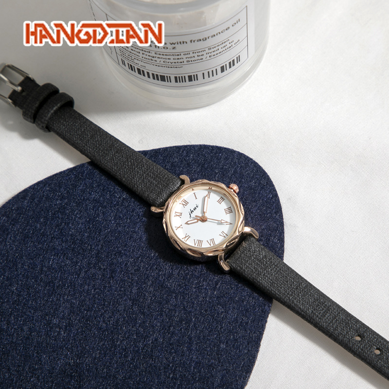 HANGDIAN Elegant Women's Quartz Watch with Roman Numerals and Fashionable Design ราคา 59 บาท*ส่งฟรี