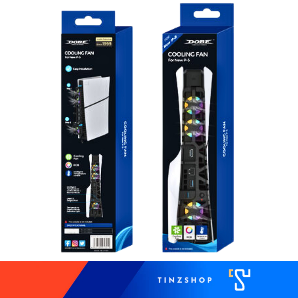 Dobe Tp5-3538S Cooling Fan Temperature Control for New P-5 Cooling Fan for Ps5 Slim with Rgb Lighting ราคา 368 บาท*ส่งฟรี