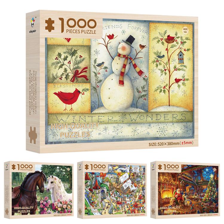 Puzzle 1000 Christmas Wedding Warm Scene Large Piece Jigsaw Educational