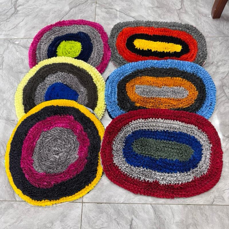 Combo 6 tấm thảm 105k thảm dài 35x50, thảm tròn đường kính 45cm