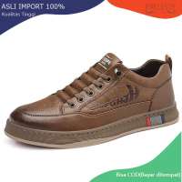 Prelesty Sepatu Loafer Pria Casual Shoes Fashion Santai Lentur Pantofel Klasik Slip On Tanpa Tali Ringan Anti Slip Keren Kekinian Cow Leather Sneakers 425