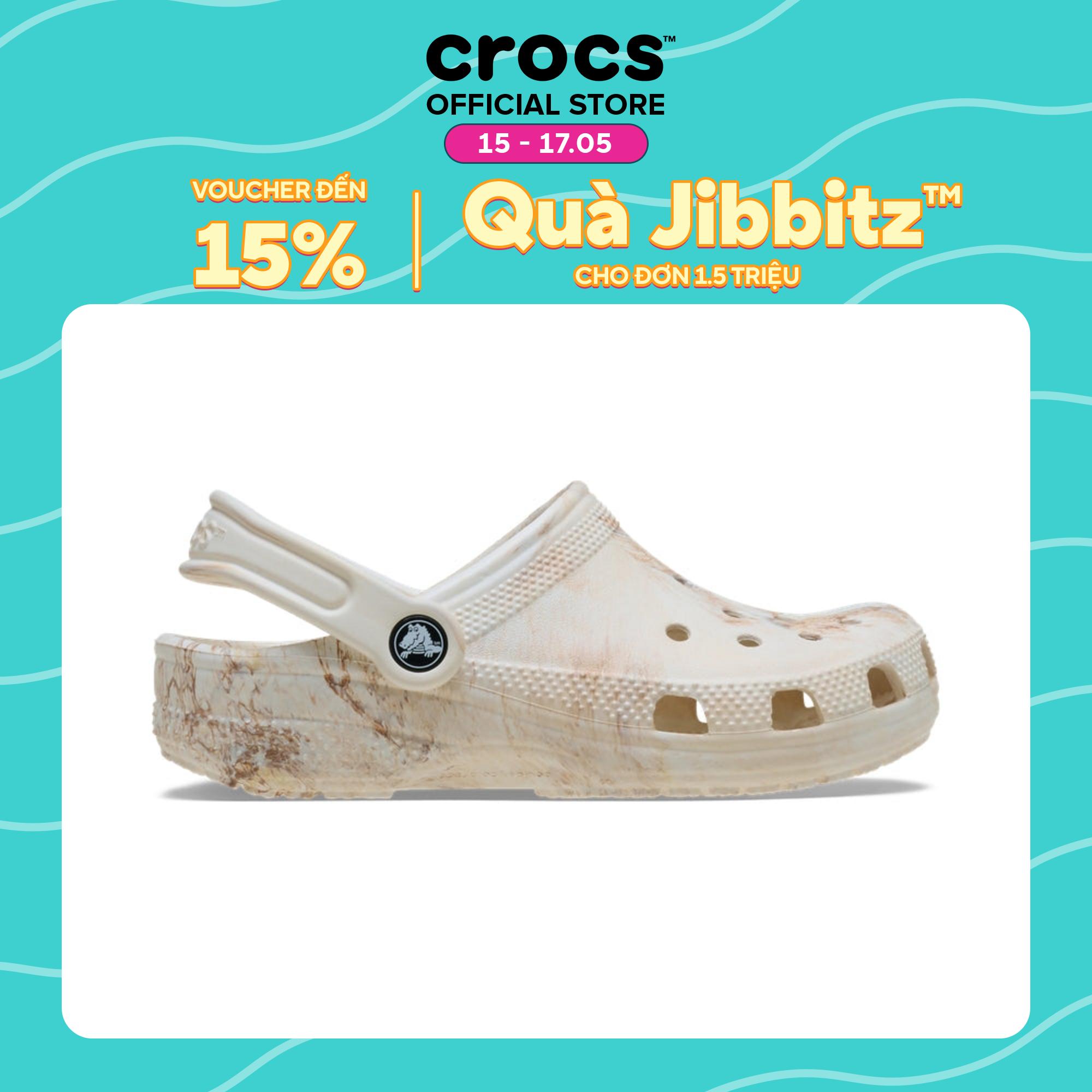 Giày Clog Trẻ Em Crocs Classic Watercolor Marbled - Bone Swirl - 211602-2LG