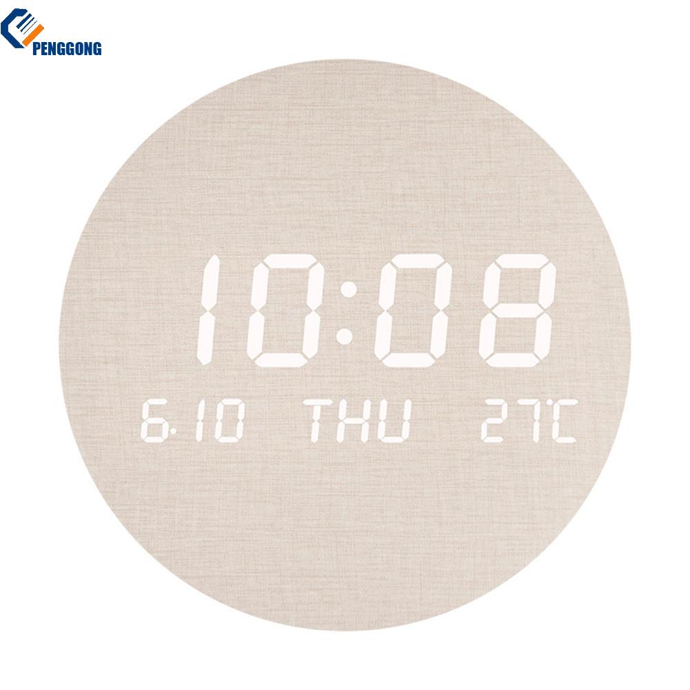 [PENGGONG] Sleek LED Digital Wall Clock Perfect for Bedroom with Date and Temperature Info ราคา 1,546 บาท*ส่งฟรี