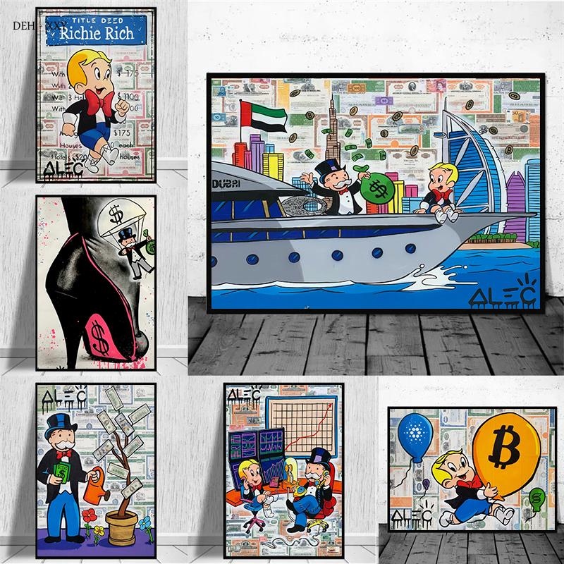  LARGE 11X14 - Designer LV Monopoly Man Poster - Glam