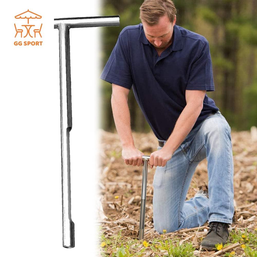 AZM7500 Sân golf Thép không gỉ rừng Độ sâu lấy mẫu Hình ống T-Style Dụng cụ làm vườn Bộ dụng cụ kiểm tra đất Công cụ đào Đầu dò của bộ lấy mẫu đất
