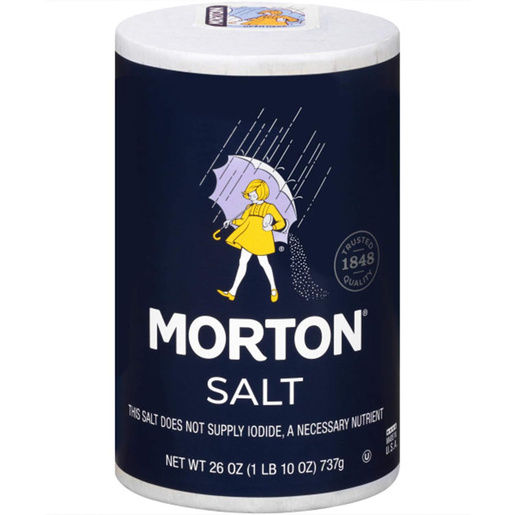 MUỐI KHÔNG CHỨA I-ỐT Morton Table Salt, Non-Iodized 737g