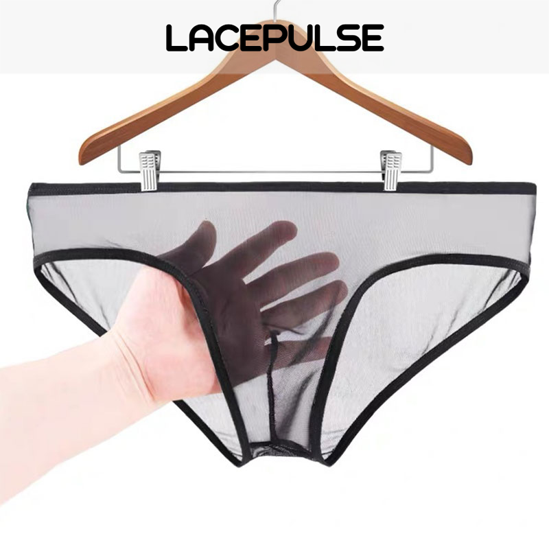 Quần lót nam lacepulse đồ lót nam thoáng khí lụa đá trong suốt siêu mỏng gợi cảm