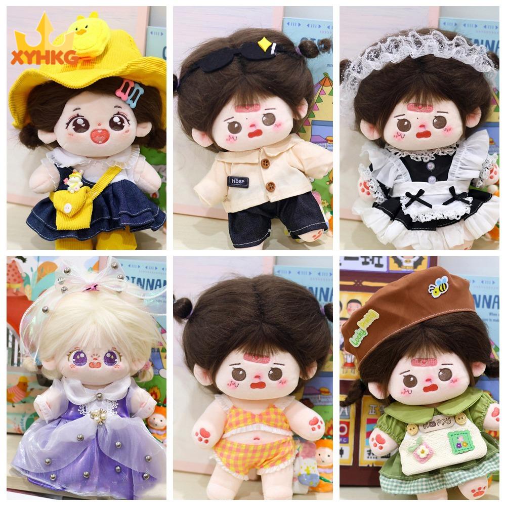 XYHKG quần áo cho doll 20cm Váy công chúa Quần áo búp bê cotton 20cm Phụ kiện đồ chơi Váy bé gái Váy Búp Bê Lolita Quần áo đồ chơi vải nhung lông Nhiều màu Váy Búp Bê Lolita cotton Phụ kiện búp bê cotton