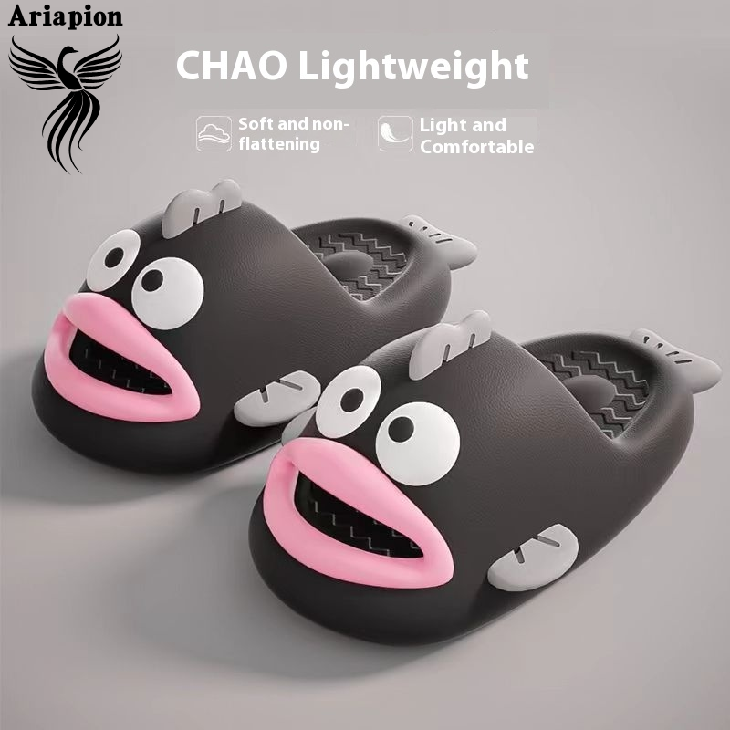 AriaPion丨Cute Ugly Fish Slippers for Women, Soft Comfortable Home & Outdoor Wear ราคา 108 บาท*ส่งฟรี