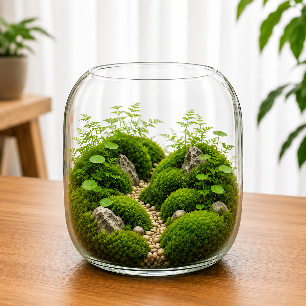 Bể Terrarium Standard Tròn - Thung Lũng Xanh (9x15x15cm)