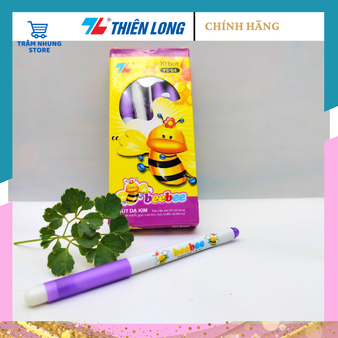 Bút lông kim màu tím / màu xanh thiên long beebee fl04 - chọn màu