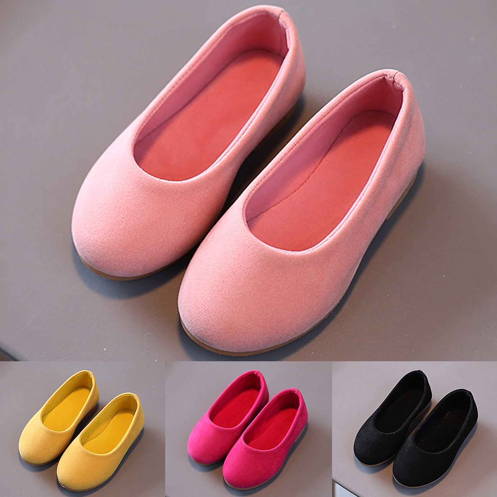 Summer And Autumn Fashion Girls Casual Shoes Solid Color Simple Style Flat