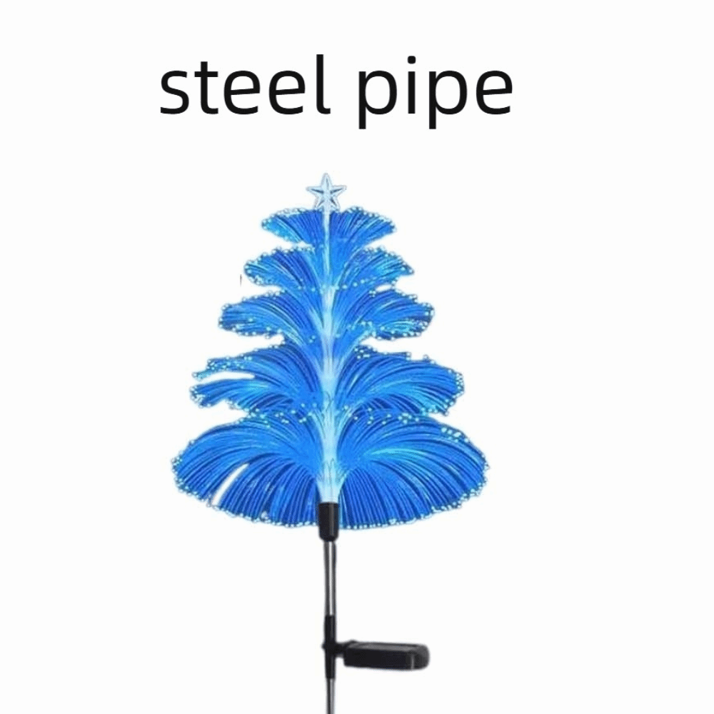 FOUNDTWO Christmas Tree Solar Fiber Jellyfish Lamp Floodlight Waterproof Christmas Tree Light Atmospheric 7 Colors Jellyfish Lights Outdoor
