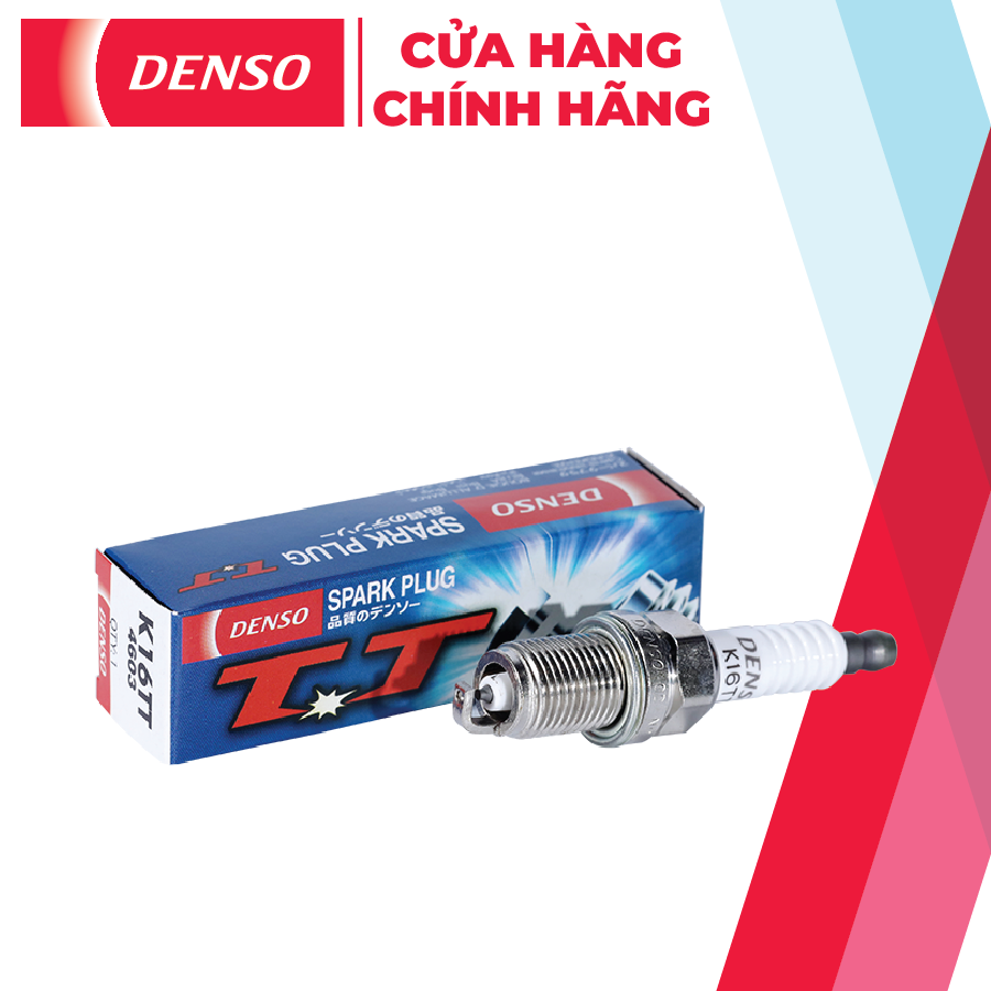 Bugi Ô Tô DENSO K16TT Điện Cực Niken Hai Đầu Đánh Lửa Hiệu Năng CaoTiết Kiệm Nhiên Liệu Dùng Cho Nhi