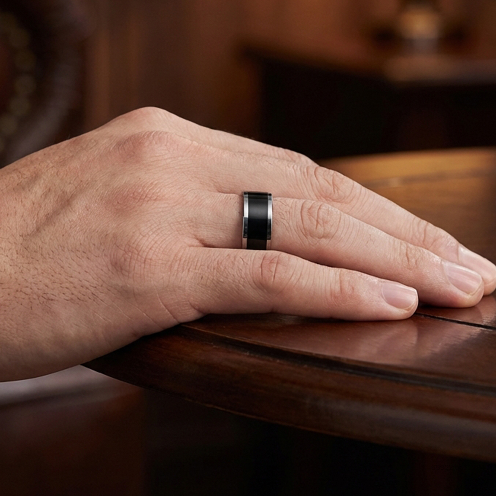 Thẻ điện thoại Smart Ring Nfc Thiết kế toàn màu đen hình tròn để sử dụng hàng ngày LV-VN