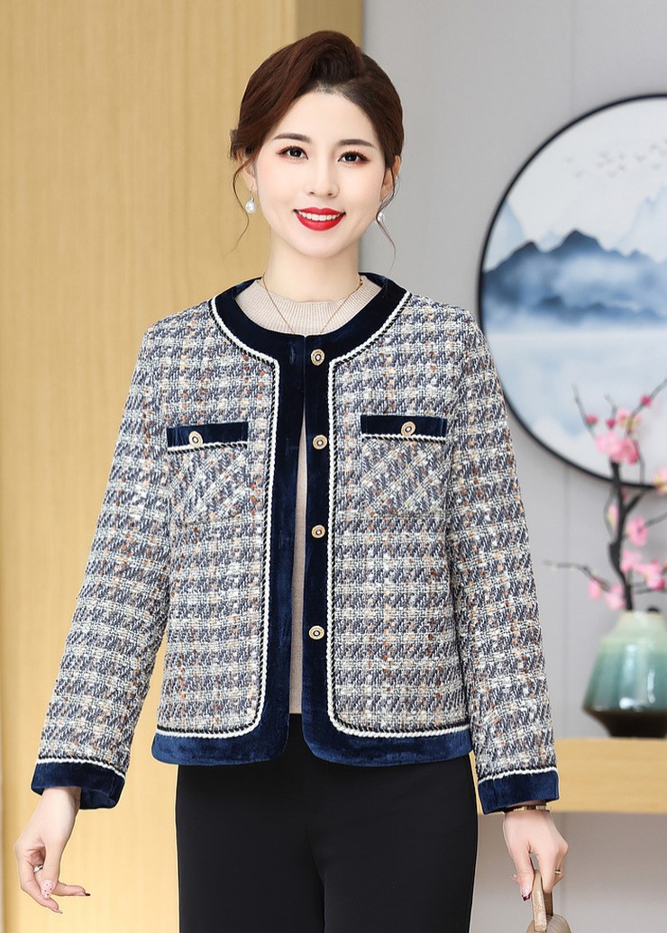 Áo khoác vest dạ tweed nữ trung niên cho các mẹ tuổi 50 60 70