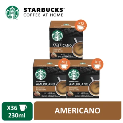 (Bundle of 3) Starbucks House Blend – Americano by Nescafe Dolce Gusto Coffee Capsules / Coffee Pods 12 Servings [Expiry Jun 2022]