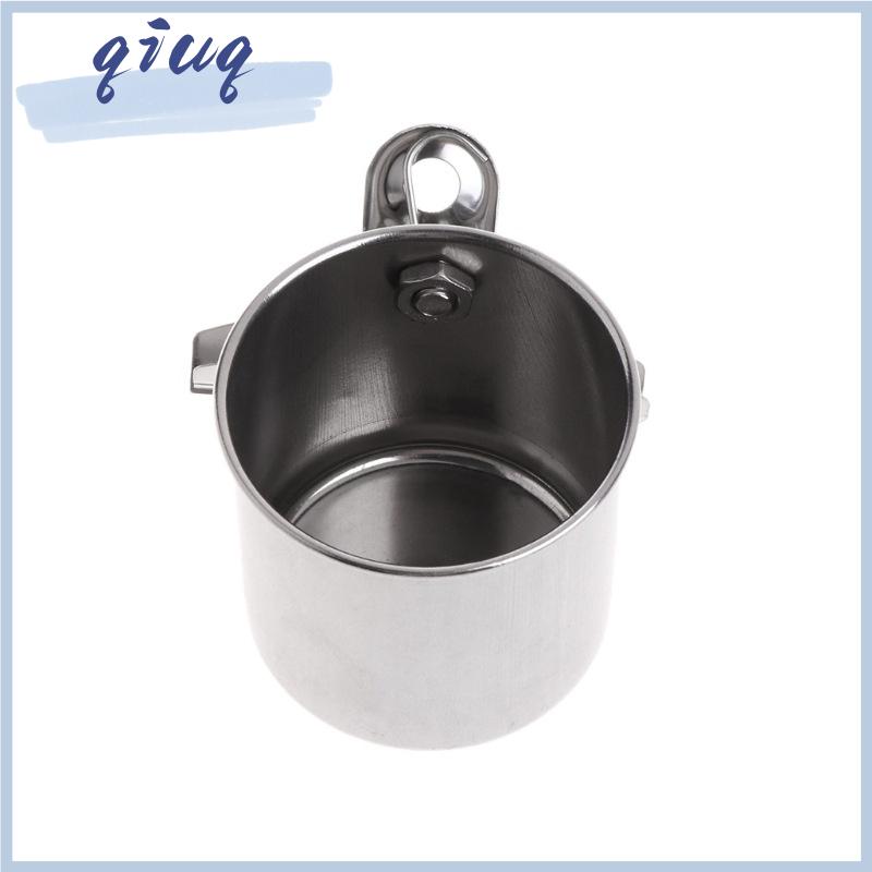 [qiuq] Bát ăn nước Thức ăn cho thú cưng hình tròn cho Chim Vẹt bằng thép không gỉ