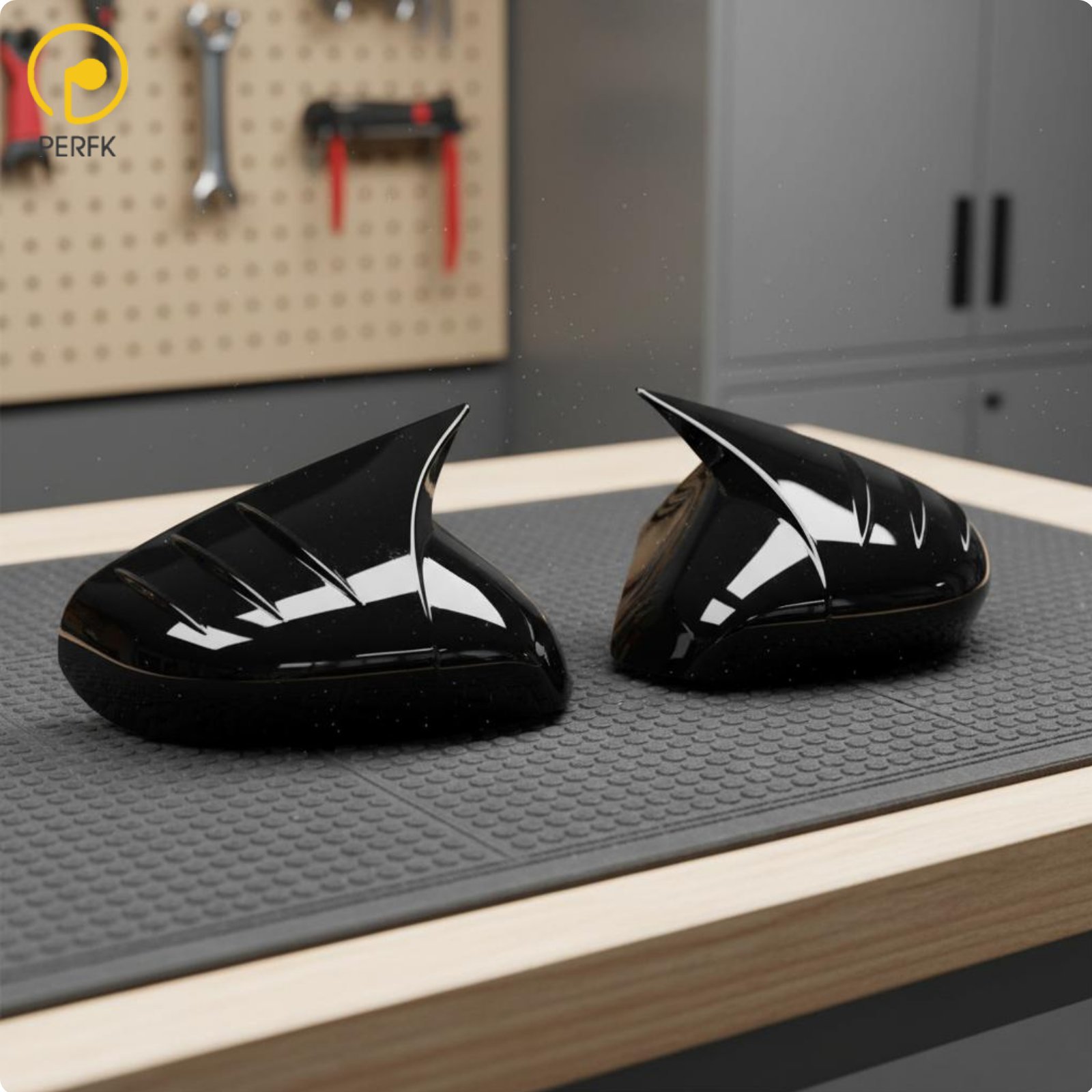 Perfk 2 Pieces Stylish Upgrade Rearview Mirror Cover Scratch Resistant Side Mirror Cap ราคา 1,547 บาท*ส่งฟรี