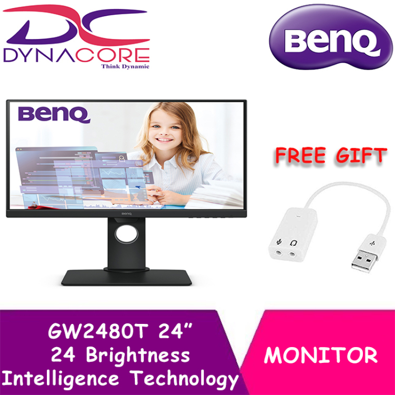 Dynacore Benq Gw2480t 24 Inch 24 Brightness Intelligence Technology Height Adjustment Eye Care Monitor Singapore