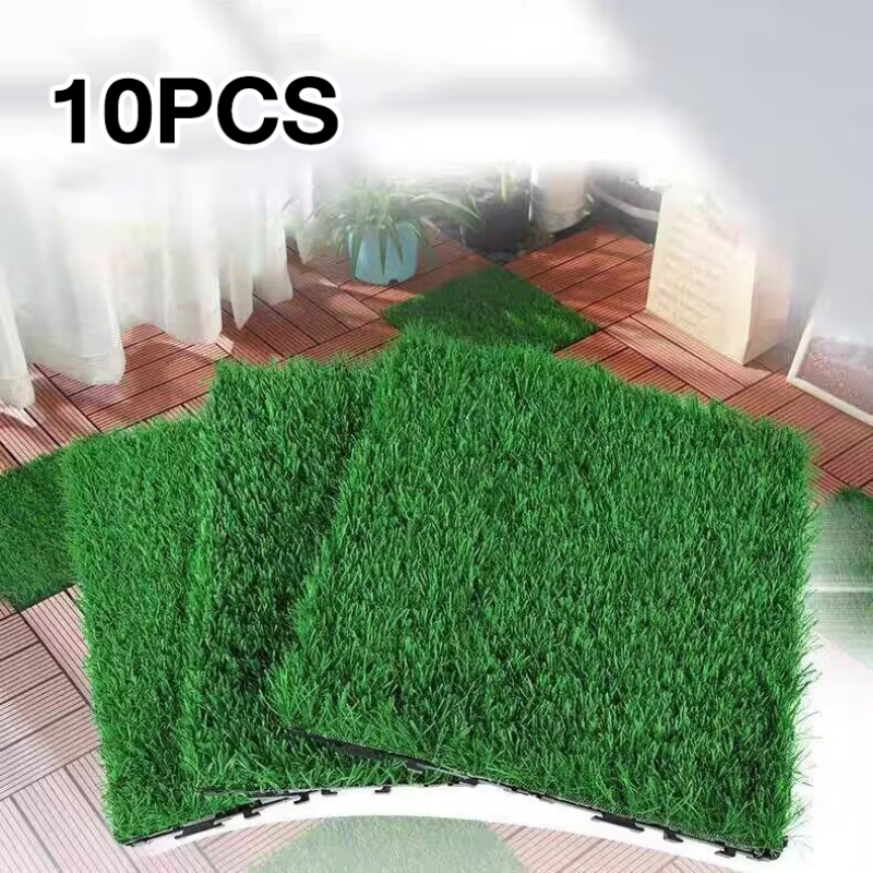 Spring Home 10PCS หญ้าเทียม หญ้าปลอม ตกแต่งบ้าน ปูพื้น จัดสวน หญ้าปูสนาม ตกแต่งสวน 30*30cm เข้ารหัสและหนาขึ้น ราคา 520 บาท*ส่งฟรี