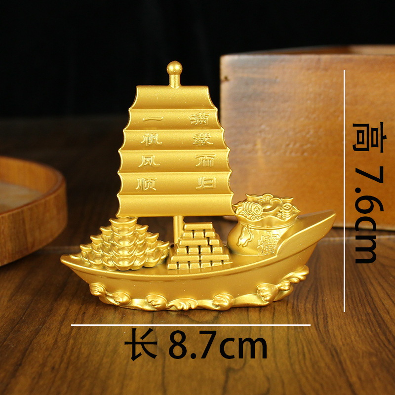 已开光 招财一帆风顺帆船 摆件双龙吉祥帆船家居满载而归金属工艺品 帆船摆件 家居开业礼物 Has Been Sailing Sailing Decoration Double Dragon Auspicious Sailing Home Full of Metal Crafts Sailing Decoration Home Opening Gift