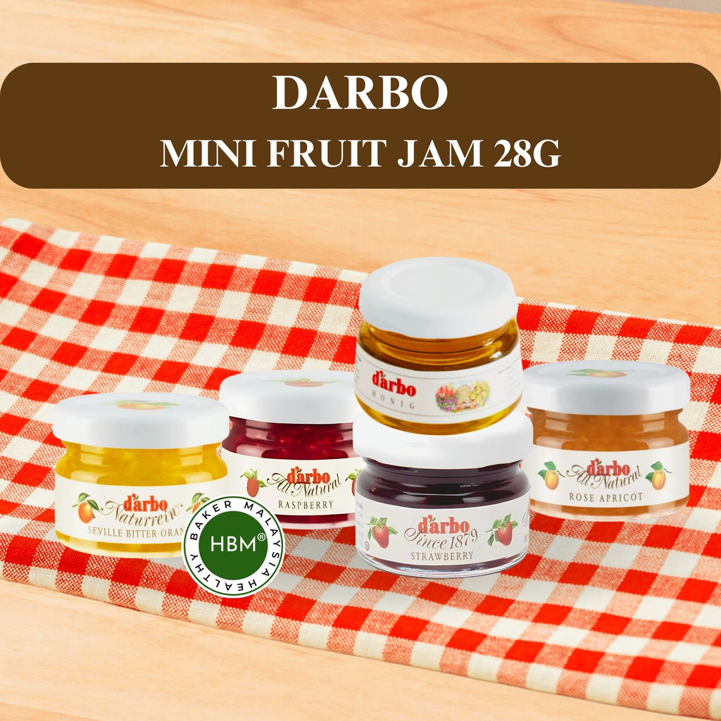 Darbo Black Cherry Jam 28g | Mini Gourmet Glass Jar - AMEXY GT - View #2