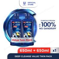 Value Twin Pack Clear Men Anti-Dandruff Shampoo 650ml x 2