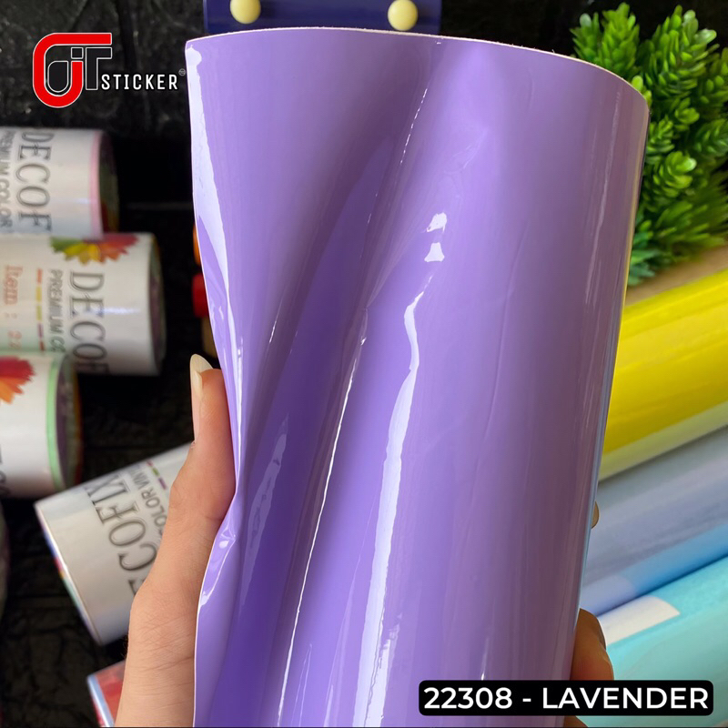 skotlet lavender pastel glossy sticker scotlite ungu lavender pastel premium color vinyl Harga 12,780 rupiah*Gratis Ongkir