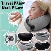 Travel Neck Pillow - Memory Foam Ergonomic Design, Portable Comfort