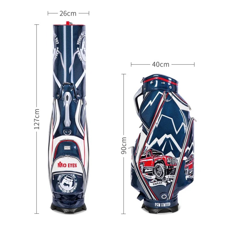 PGM MOO EYES Luxury Men's Golf Bag Standard Backpack Can 13pcs Clubs Waterproof Crystal Leather 3D Embroidered QB112 · v18