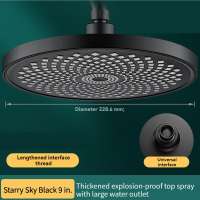 WEDVAN 360°Adjustable High-Pressure Black Easy Install Anti-Clog Bathroom Upgrade Water Saving 9″ Rain Shower Head Luxury