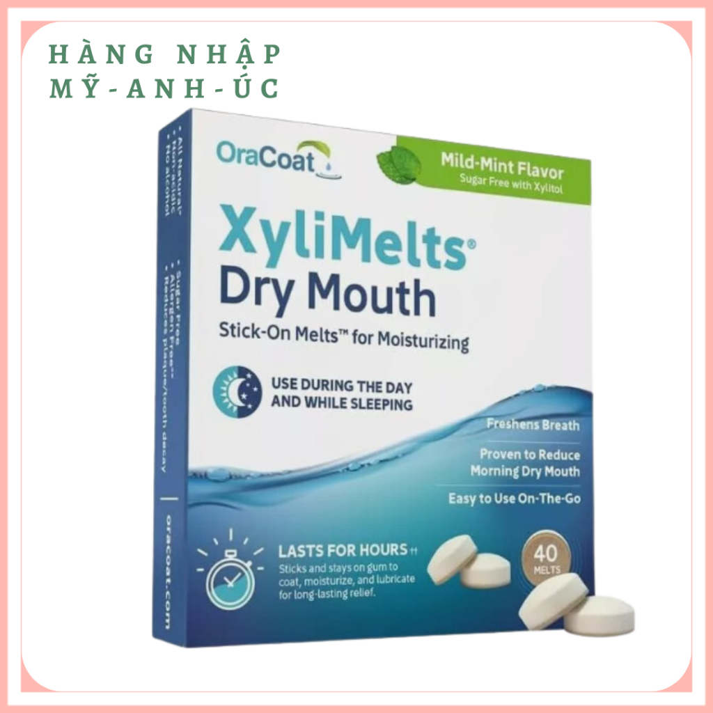 XyliMelts Viên kết dính khô miệng 40 viên -- SẢN PHẨM CHẤT LƯỢNG CAO, SHOP CHỌN LỌC RẤT KĨ, HÀNG HÓA ĐẢM BẢO, ĐƯỢC YÊU THÍCH TRÊN THỊ TRƯỜNG, MỜI KHÁCH YÊU ỦNG HỘ, TRẢI NGHIỆM VÀ CHO SHOP ĐÁNH GIÁ NHÉ