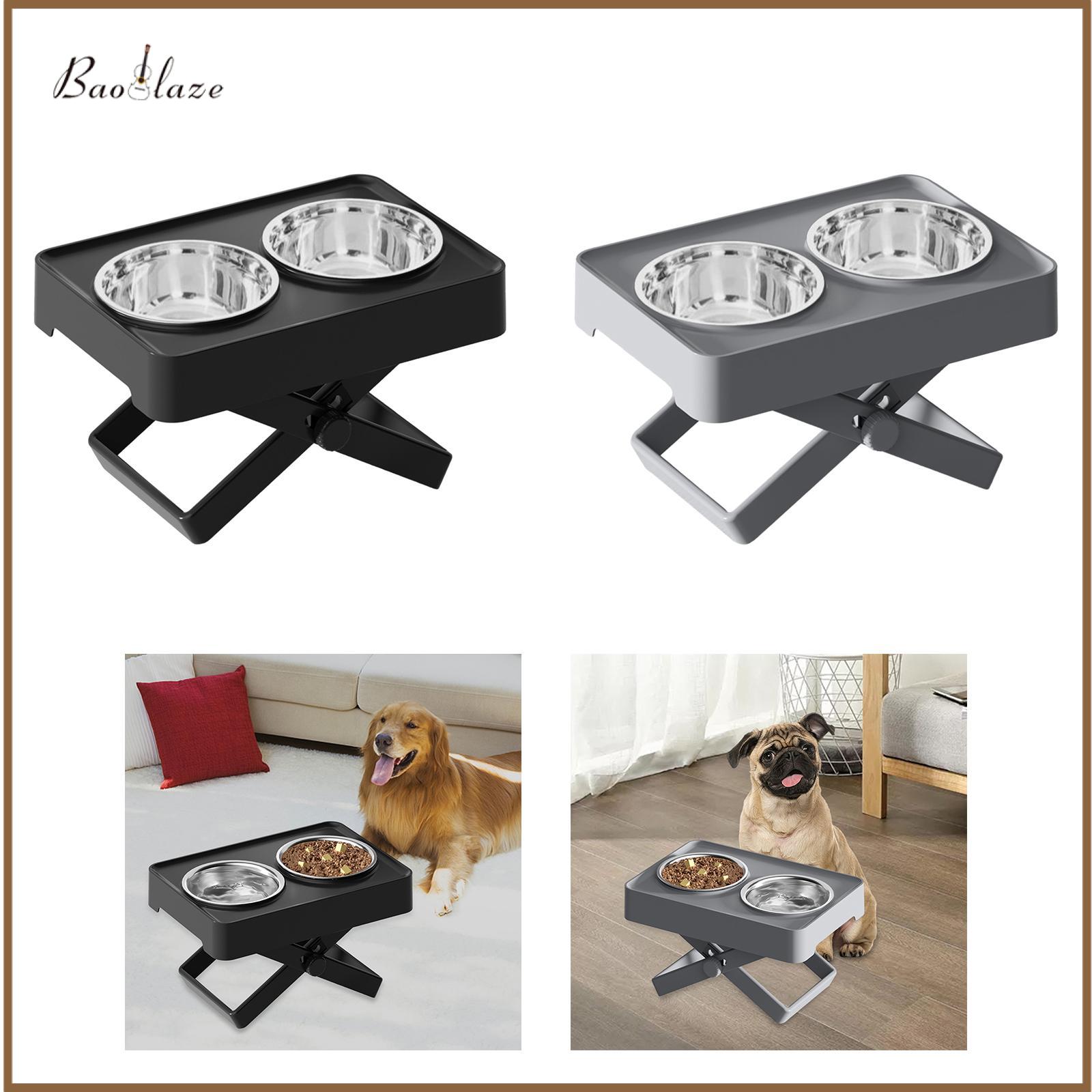 Elevated Bowl Stand Dog Cat Feeder Dog Dish Removable Double Bowls Sturdy Versatile x Framed Structure Water Bowl ราคา 1,638 บาท*ส่งฟรี