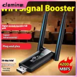 Clemine Thiết Bị Kích Sóng Wi-Fi Tốc Độ Cao 5G Hai Dải Tần 4 ăng-ten Cho Gia Đình
