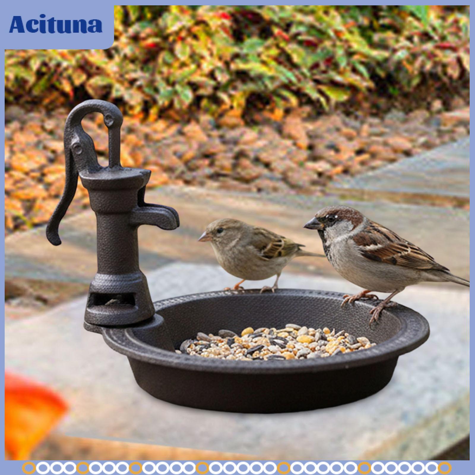 Bird Feeder Dish Bird Water Bowl Metal Retro Decorative Vintage Weather Resistant Birdfeeder for Lawn Home Outdoor Yard Decor ราคา 1,626 บาท*ส่งฟรี
