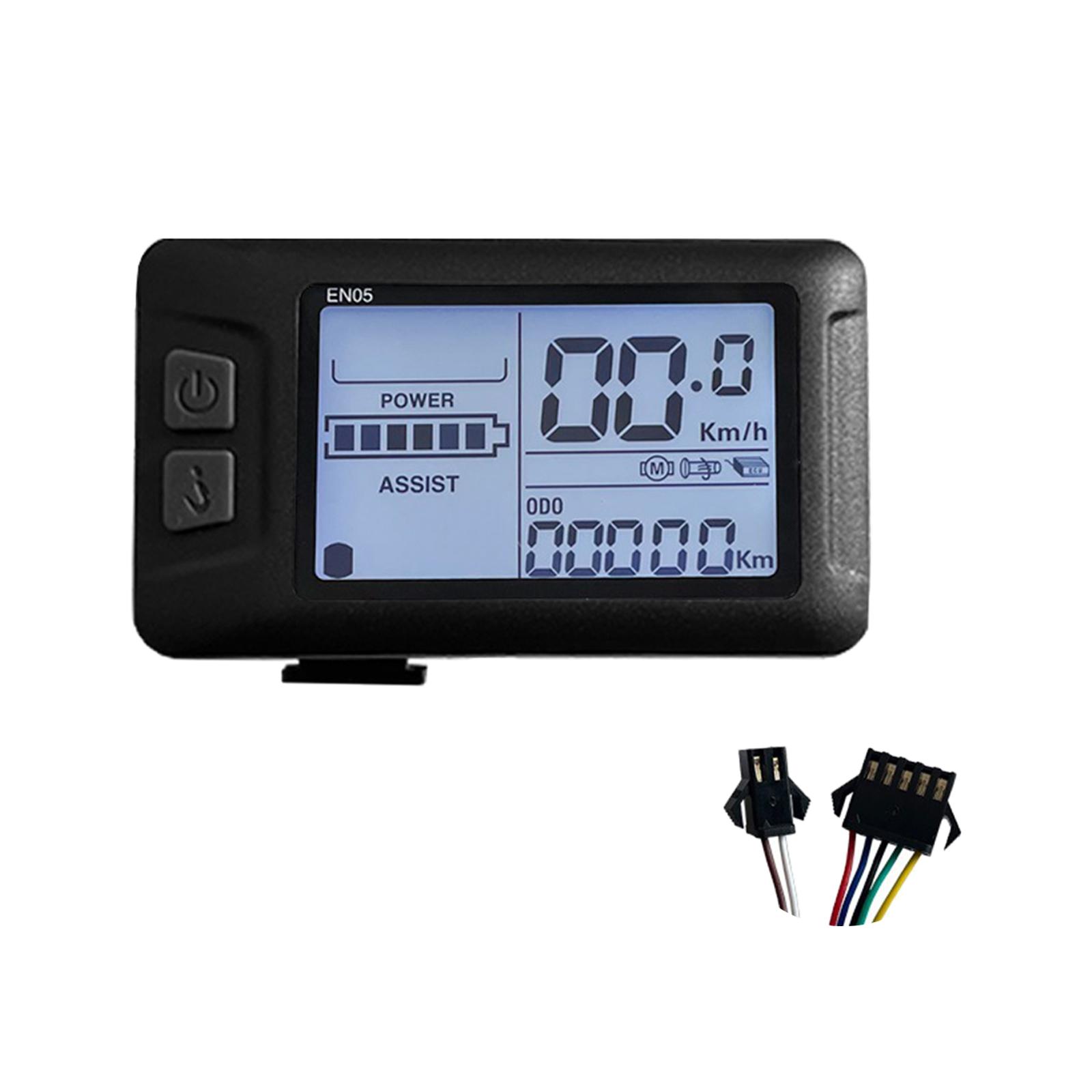 Ebike LCD Display/36/48V Speed Meter Speedometer Wired USB Plug Bicycle Accessories