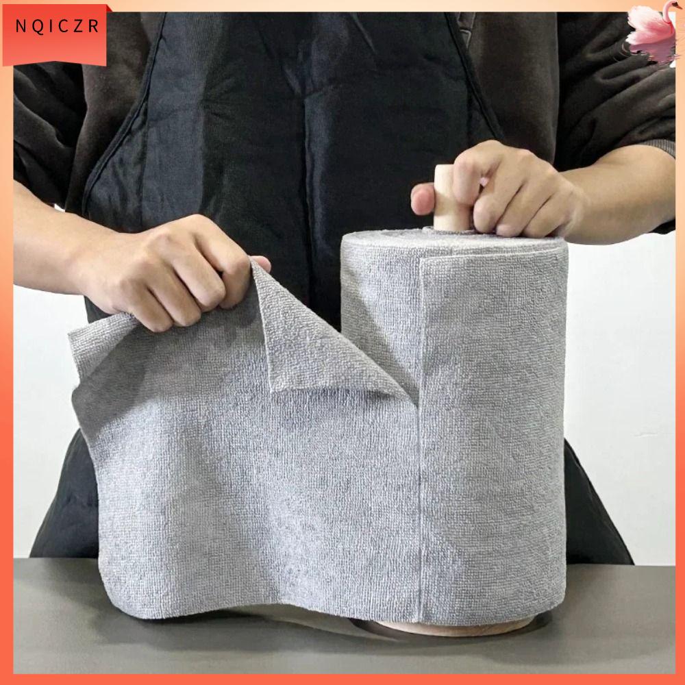 NQICZR 20PCS/Roll Thấm hút Khăn vi sợi Tái sử dụng Thay thế Khăn lau bát đĩa nhà bếp  Khăn lau nhà Giẻ lau đĩa dầu chống dính