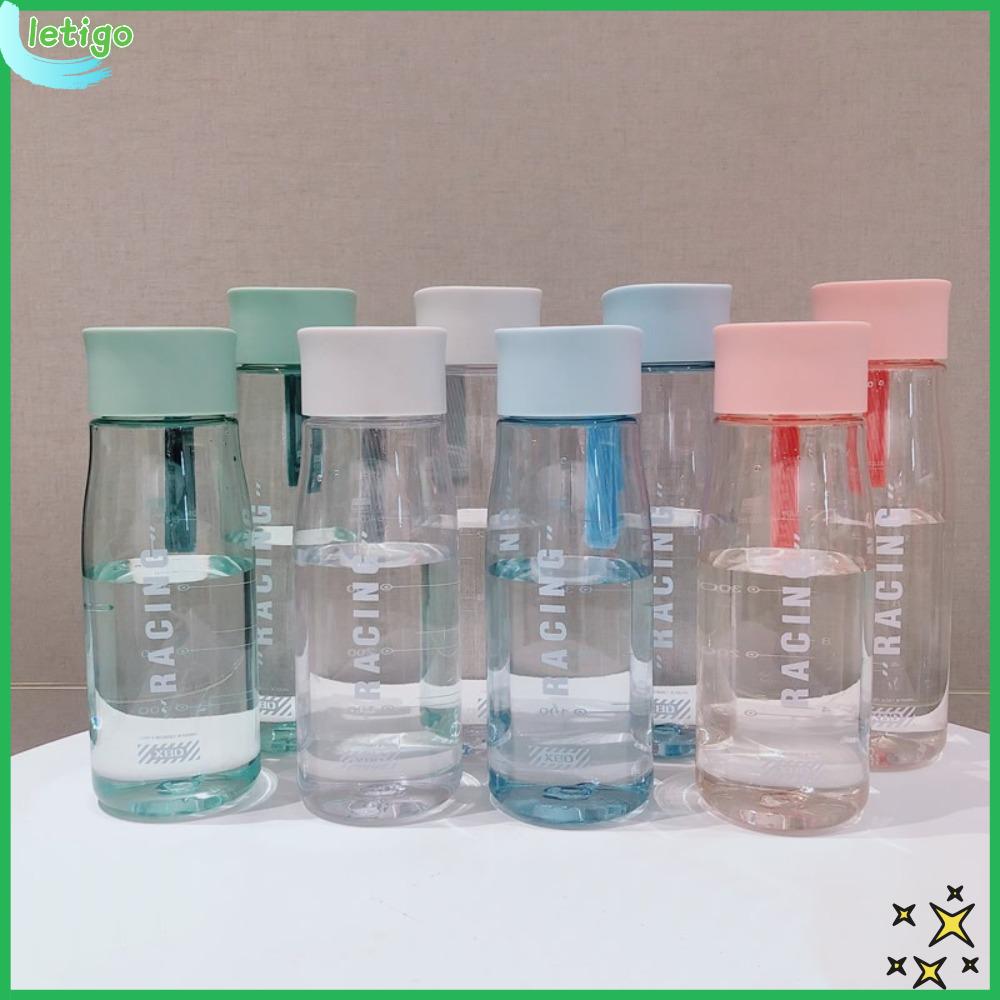 LETIGO Dung tích lớn 550/650ml Chai nước Chống rò rỉ Nhựa Chai nước trong suốt Tái sử dụng Trọng lượng nhẹ Bình uống nước tập thể hình Thể thao ngoài trời