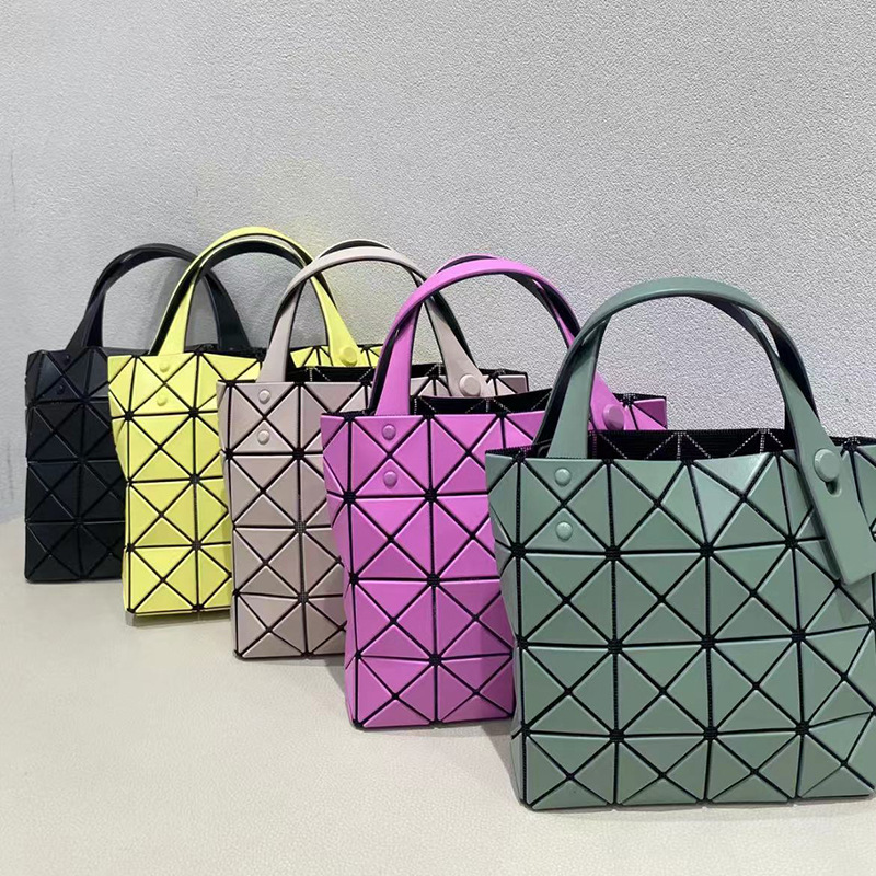 【ready stock】Issey Miyake same style Geometric Lingge Mini Square Bag Women's Handheld Shoulder Bag