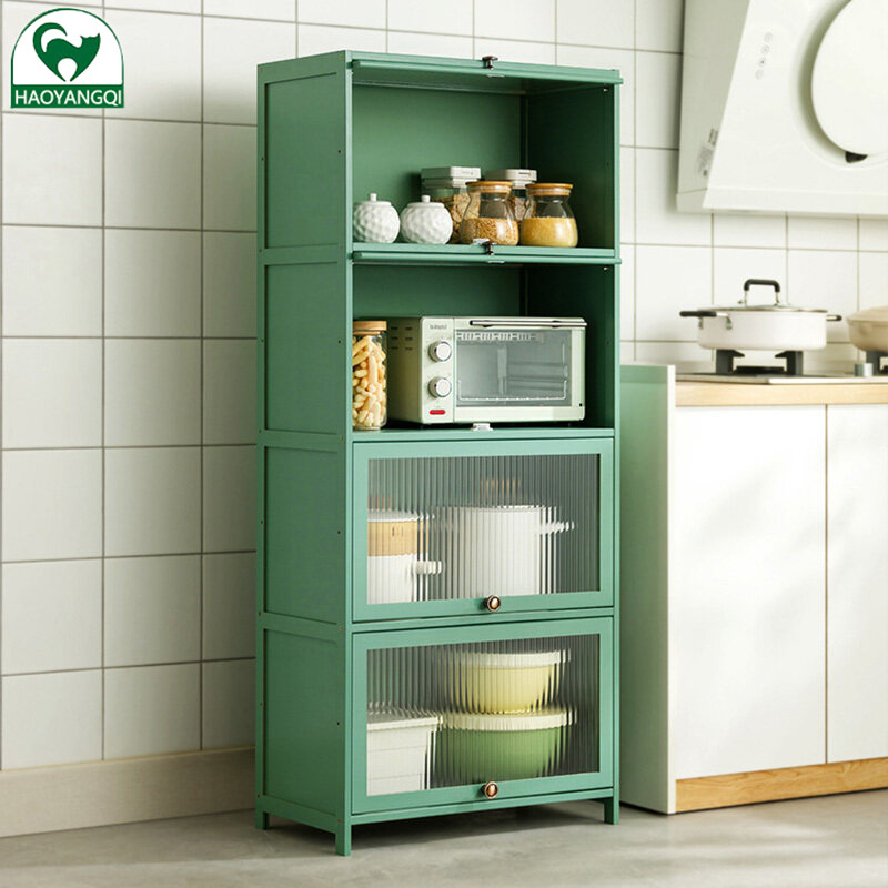 Fs tủ đựng kệ bếp dụng cụ gia vị đĩa nồi đĩa nhiều tầng tủ đựng đồ gia dụng